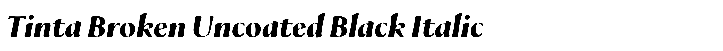 Tinta Broken Uncoated Black Italic